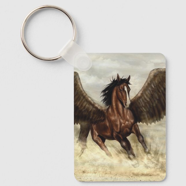 Winged Pegasus   Key Ring (Front)