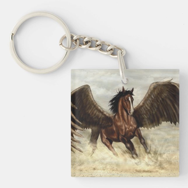 Winged Pegasus   Key Ring (Front)