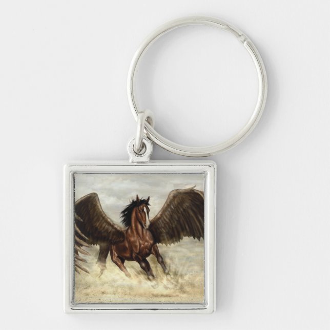 Winged Pegasus   Key Ring (Front)