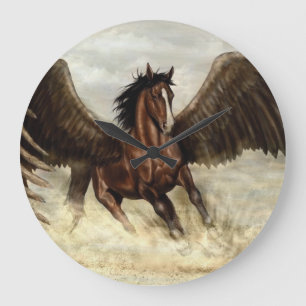 Winged Pegasus  Large Clock