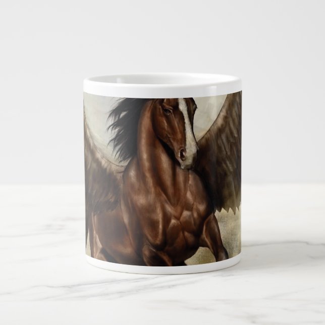 Winged Pegasus   Large Coffee Mug (Front)