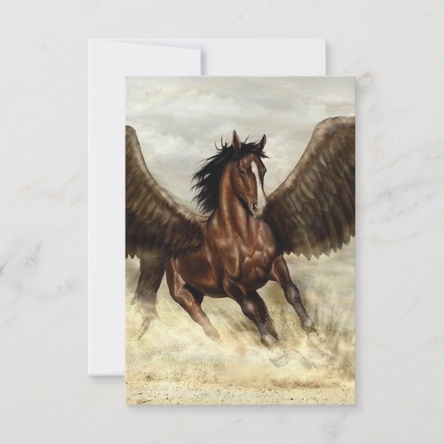 Winged Pegasus   Thank You Card (Front)