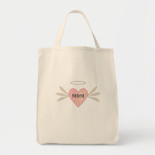 Winged Pink Heart Tote Bag