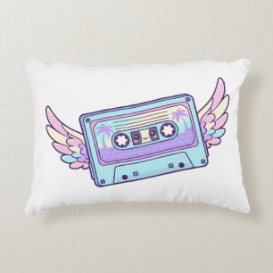 Winged Retro Cassette Decorative Cushion