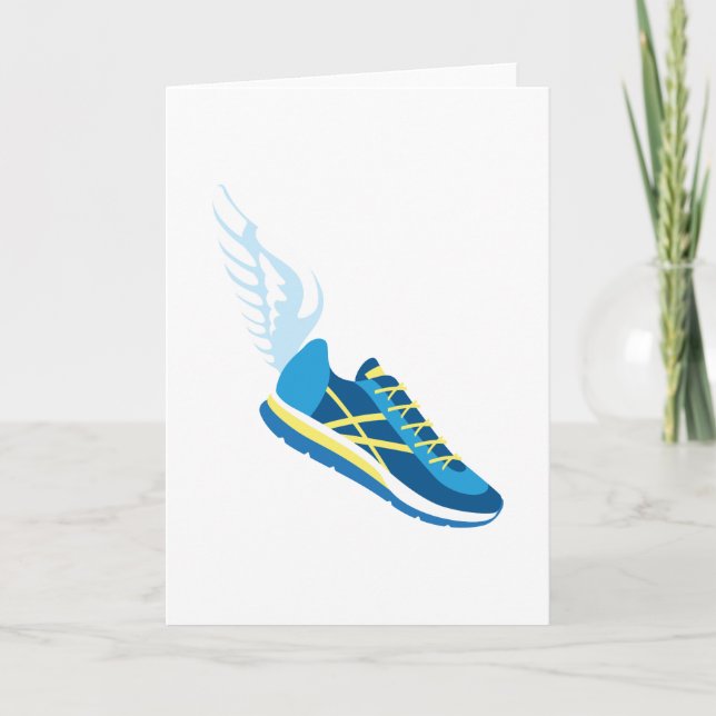 Winged Running Shoe Card (Front)