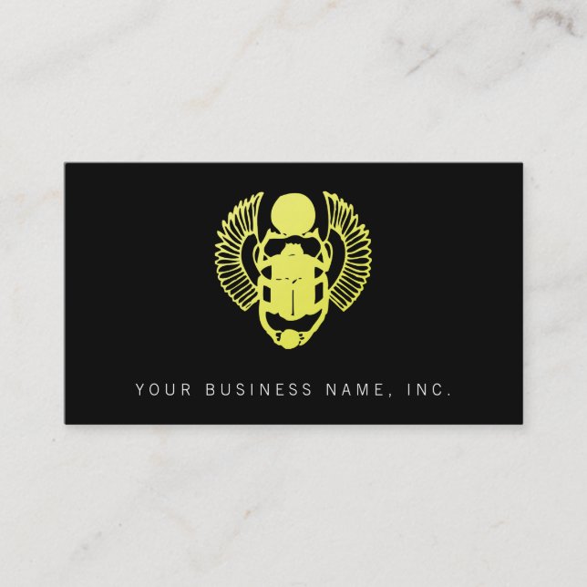 Winged Scarab Business Card (Front)