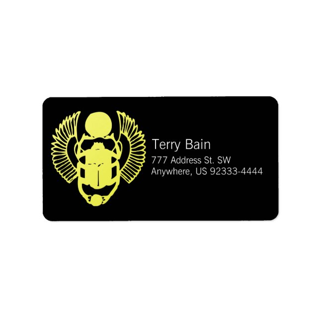 Winged Scarab Label (Front)