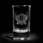 Winged Shield Personalised Shot Glass