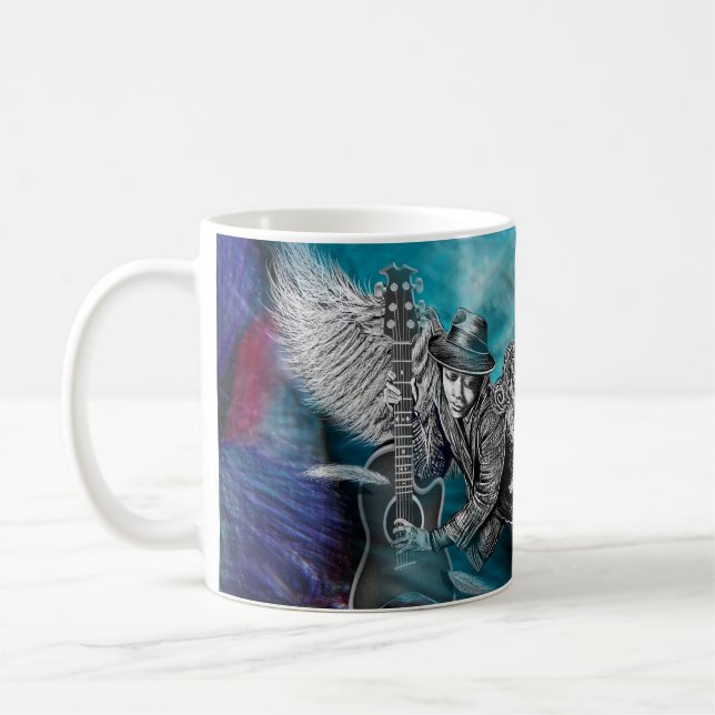 Winged Six String Coffee Mug (Left)
