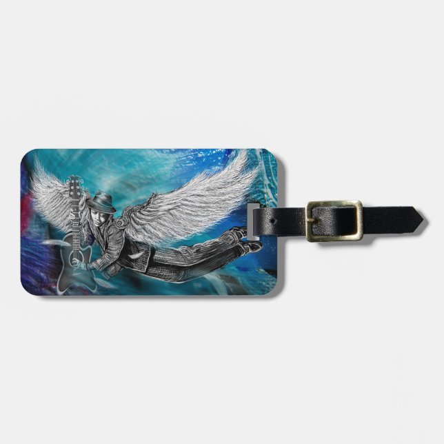 Winged Six String Luggage Tag (Front Horizontal)