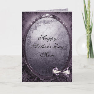 Winged Skull Elegant Vintage Gothic Mother's Day Card