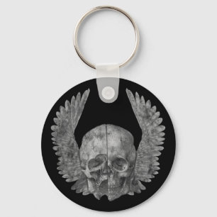 Winged Skull Key Ring
