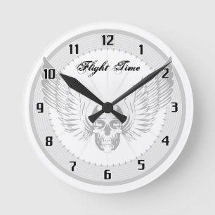 Winged Skull Wall Clock