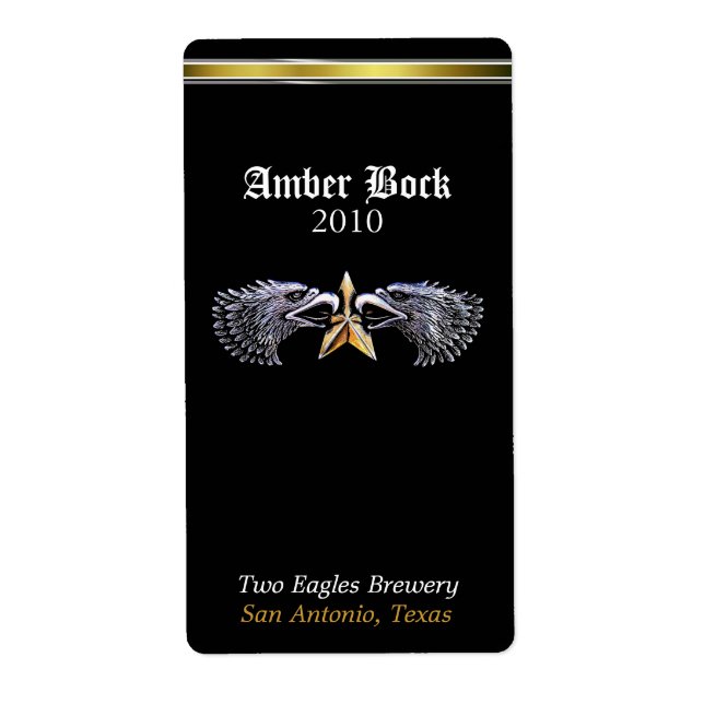 Winged Star Home Made Beer Labels (Front)