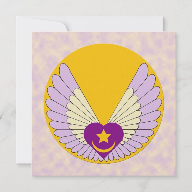 Winged Sufi Heart Invitation (Front)