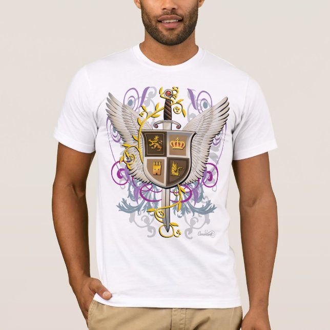 Winged Sword and Shield T-Shirt (Front)