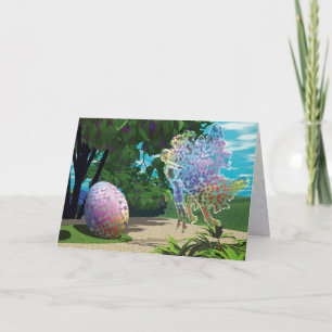 Winged Things - Easter Egg Hunt (message) Holiday Card