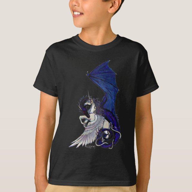 WINGED unicorn and Dragon T-Shirt (Front)