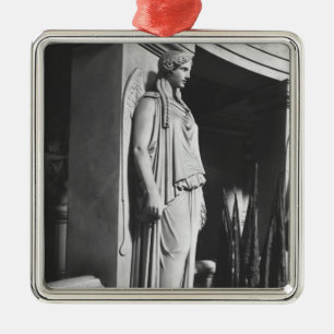 Winged victory metal ornament