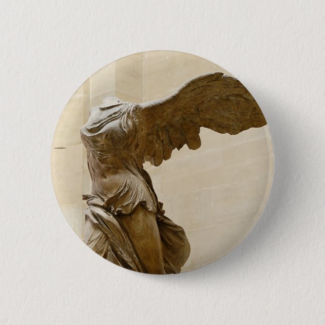 Winged Victory of Samothrace 6 Cm Round Badge (Front)