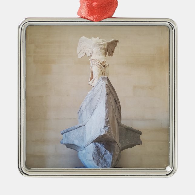 Winged Victory of Samothrace Souvenir Metal Ornament (Front)