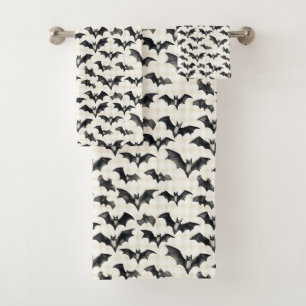Winged Whispers – Bats in Flight Bath Towel Set