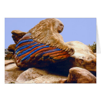 Winged Woman/Reclining Man 1/Folded Card