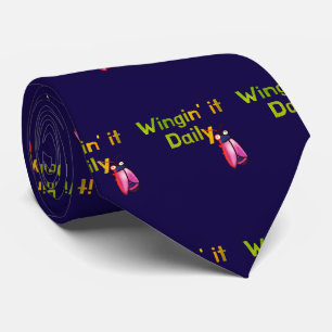 Wingin It Daily Funny Bug Humour Tie