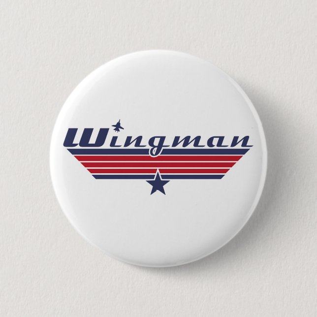 Wingman 6 Cm Round Badge (Front)