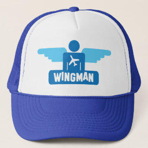 wingman pilot design trucker hat