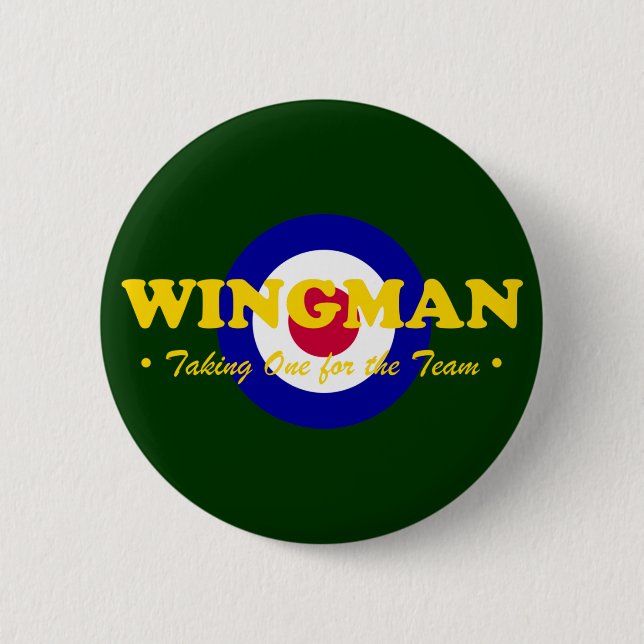 Wingman (RAF) 6 Cm Round Badge (Front)
