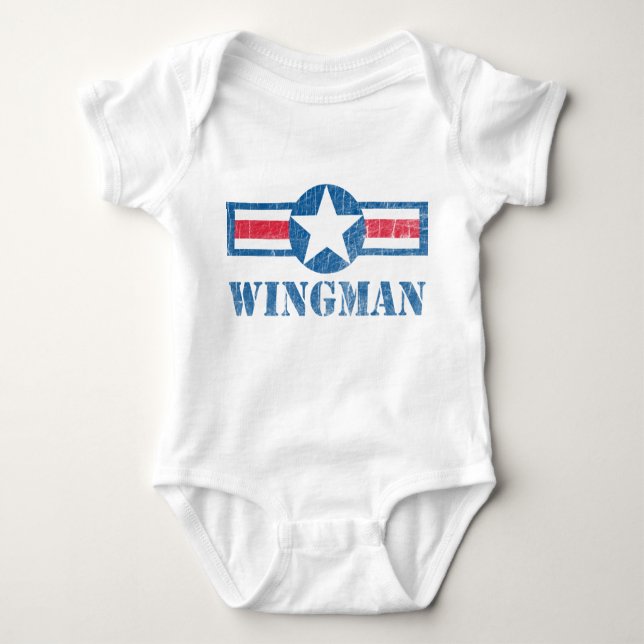 Wingman Vintage Baby Bodysuit (Front)