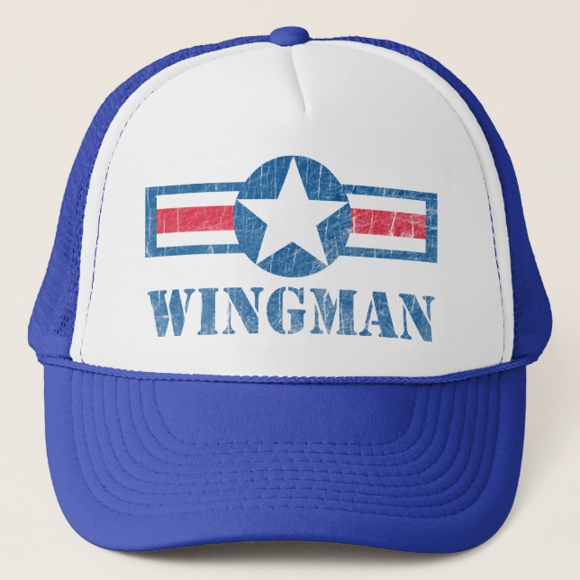 Wingman Vintage Trucker Hat (Front)