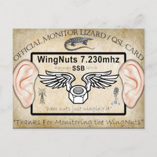 WingNuts 7.230 QSL CARD: Standard Postcard