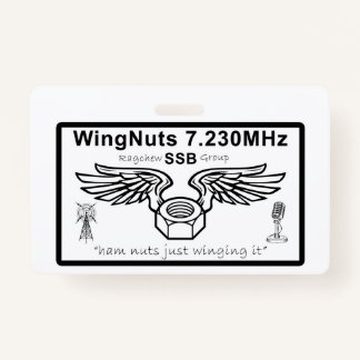 WingNuts Name Badge With Lanynard ID Badge