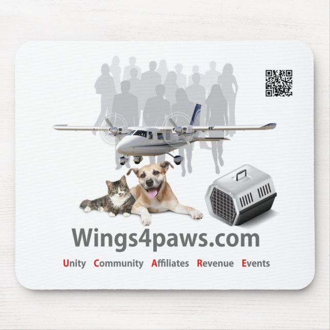Wings4paws - Mouse Pad (Front)