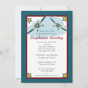 Wings 5x7 Aeroplane Invitation