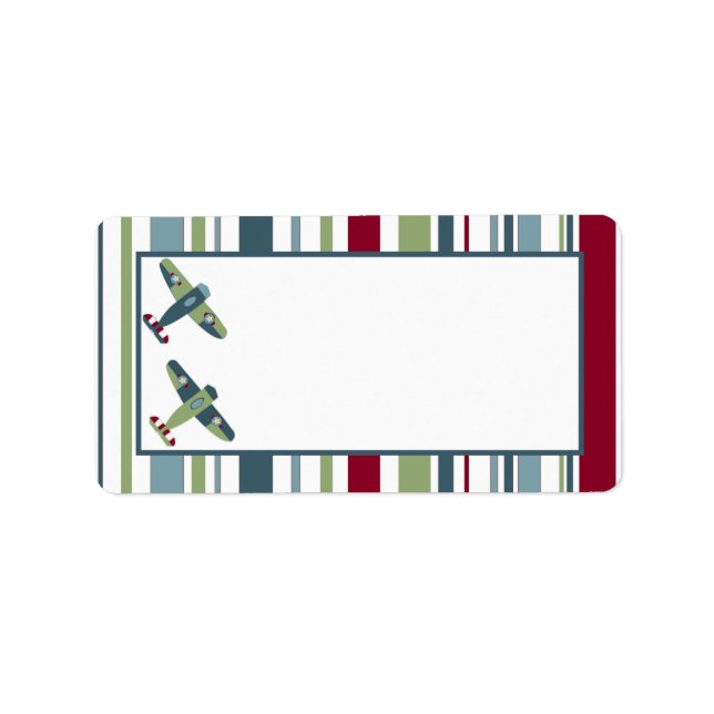 Wings Aeroplane Mailing Address Label (Front)