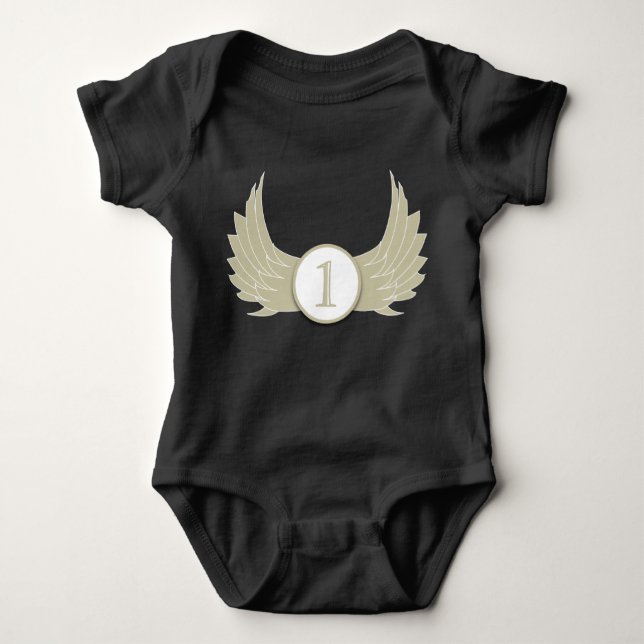 Wings (Age 1) - Baby Jersey Bodysuit Bodysuit (Front)