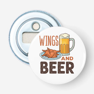 Wings and Beer Chicken Wings Drinking Bottle Opener