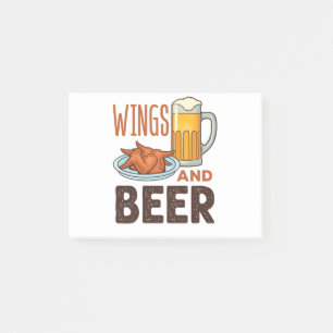 Wings and Beer Chicken Wings Drinking Post-it Notes