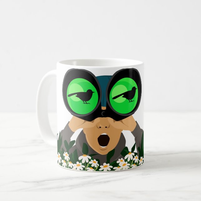 Wings and Coffee: A Birdwatcher's Dream Coffee Mug (Front Left)