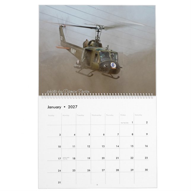 Wings and Rotors Air Museum 2014 Calendar (Jan 2027)