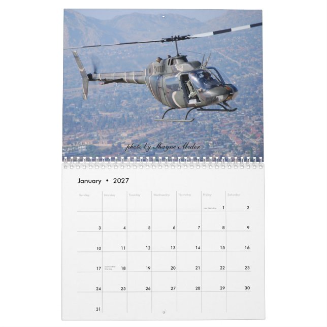 Wings and Rotors Air Museum Calendar (Jan 2027)