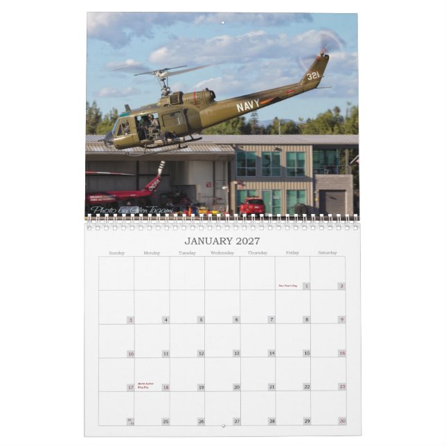 Wings and Rotors Air Museum Calendar (Jan 2027)