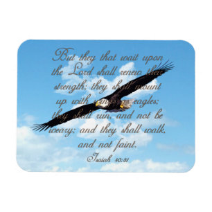 Wings as Eagles, Isaiah 40:31 Christian Bible Magnet