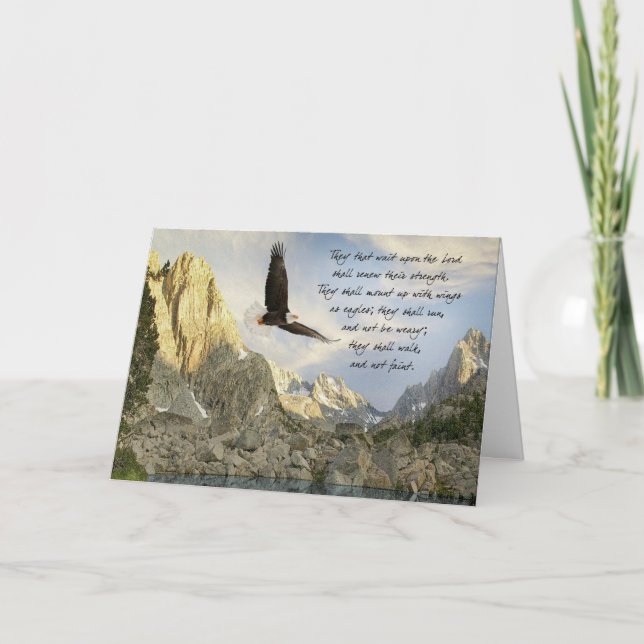 Wings As Eagles Isaiah 4o:31 Card (Front)