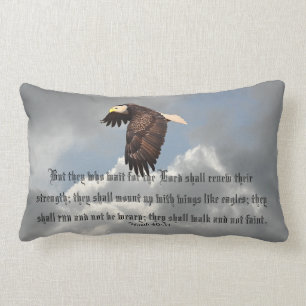 WINGS AS EAGLES LUMBAR CUSHION