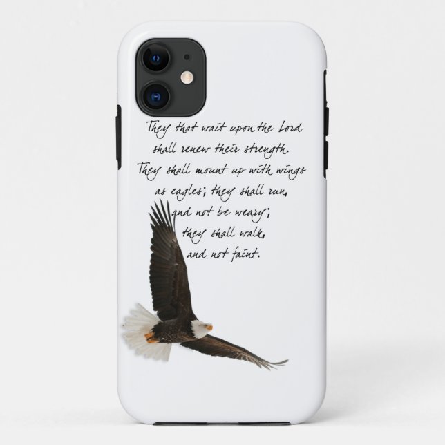 Wings As Eagles Walk And Not Faint Isaiah 40 Case-Mate iPhone Case (Back)