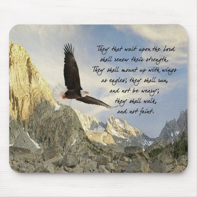 Wings As Eagles Walk And Not Faint Isaiah 40 Mouse Pad (Front)